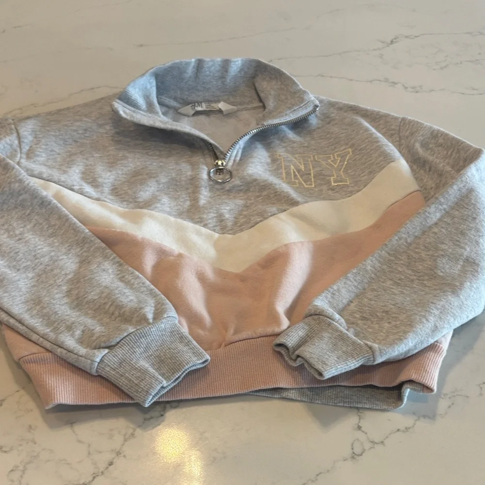 H&M Gray and Pink Kids Sweatshirt and Tee Set